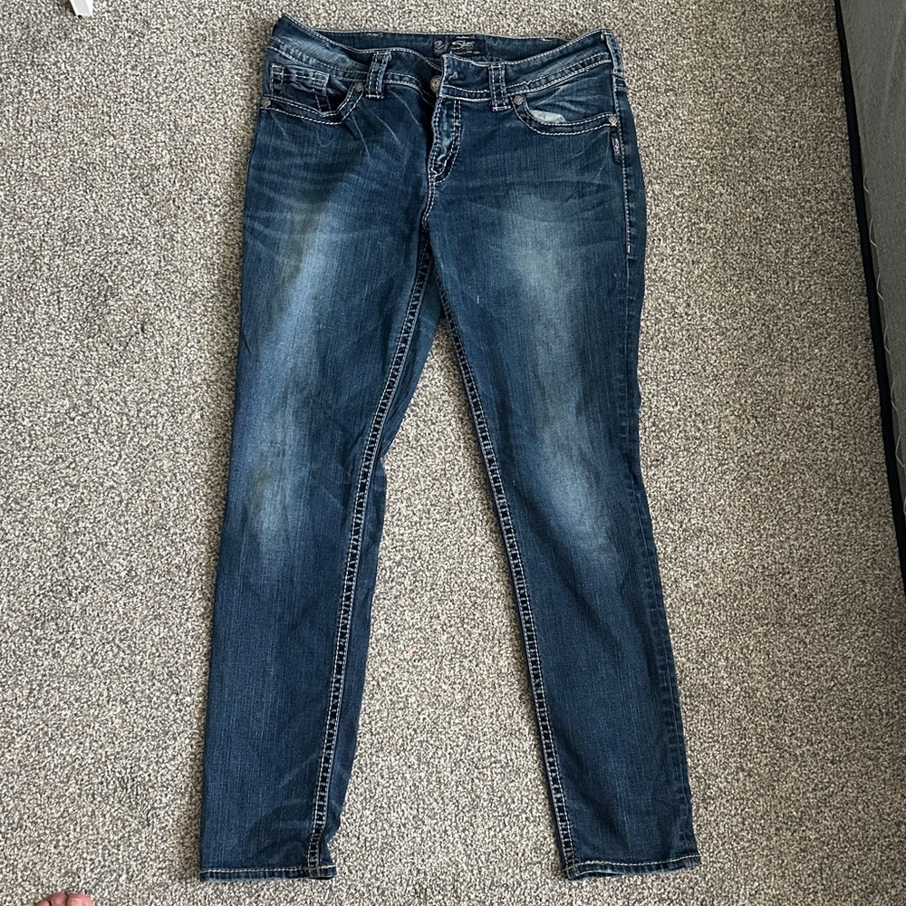 Silver Jeans Dark Blue Skinny Jeans